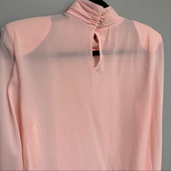Vintage Sheer Pastel Pink Women’s Large Blouse - Picture 9 of 11